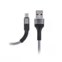 MAXLIFE Type-C laidas 1 m pilkas, USB-A į USB-C, greitas įkrovimas 2A, duomenų sinchronizavimas