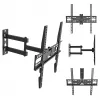 MCN Maclean MC-191 pilno judesio TV laikiklis sienai 32-55 inch ekranams, VESA 400x400, 30 kg, juodas