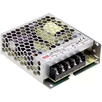 MEAN WELL LRS-50-5 AC/DC maitinimo šaltinis 50W 5V 10A, uždarame korpuse, tvirtinamas prie korpuso