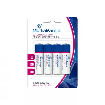 MEDIARANGE MRBAT144 Anglies-Cinko AA Baterija 1,5V 4 vnt. pakuotė