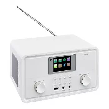 MEDION MD 88069 internetinis radijas su DAB+, FM, Bluetooth ir Wi-Fi, baltas