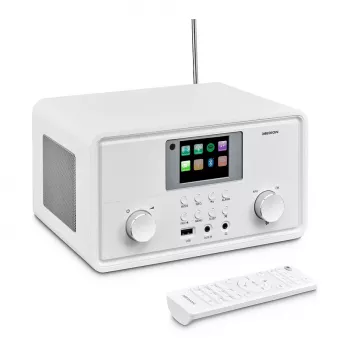 MEDION MD 88069 internetinis radijas su DAB+, FM, Bluetooth ir Wi-Fi, baltas
