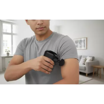 Medisana MG 120 Pocket Massage Gun – kišeninis perkusinis masažuoklis su 4 antgaliais, USB-C įkrovimu, 4 intensyvumo lygiais, kompaktiškas kelionėms
