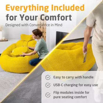 Medisana RS200 Bubble Sofa su masažu, geltona