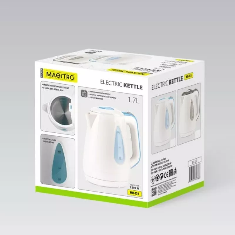 MEO MAESTRO virdulys 1.7 l, 2200 W, mėlynas MR-031-BLUE