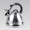 MEO Stovetop Kettle 2.8L MR-1328 MAESTRO – Nerūdijančio plieno virdulys su švilpuku, tinka indukcijai ir visoms kaitlentėms, sidabrinis
