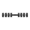 MERACH MR-2444 Reguliuojami hanteliai (2 vnt. rinkinys) - 2,5-24 kg, 15 nustatymų, sukamasis ratukas, juoda/raudona