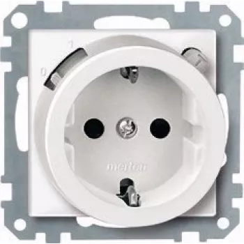 MERTEN 232819 FI-Schuko apsauginis kištukinis lizdas su RCD, 16 A, 230 V, poliarinė balta