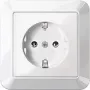 Merten MEG2301-1025 Schuko lizdas, 16 A, įleidžiamas, poliarinės baltos spalvos