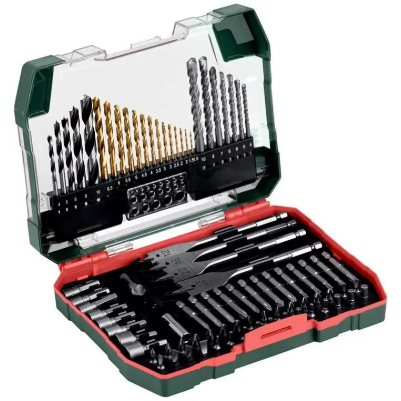 Metabo 626708000 86 dalių grąžtų ir atsuktuvų antgalių rinkinys dėkle