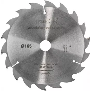 Metabo Classic diskinis pjūklas 165mm x 20mm angos, 18 dantų, ATB, kietlydinio, medienai