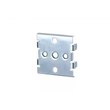 METZ BTR Hutschienenadapter mini (1308990111-I) – DIN bėgio adapteris Keystone ir optinio pluošto moduliams, 35 mm, šviesiai pilkas