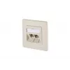 METZ CONNECT BTR E-DAT modul 8/8(8) UP CAT 6 tinklo rozetė, 2 x RJ45, perlo baltumo RAL 1013 1309121001-E