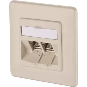 METZ CONNECT BTR E-DAT modul 8/8(8) UP CAT 6 tinklo rozetė, 2 x RJ45, perlo baltumo RAL 1013 1309121001-E