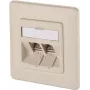 METZ CONNECT BTR E-DAT modul 8/8(8) UP CAT 6 tinklo rozetė, 2 x RJ45, perlo baltumo RAL 1013 1309121001-E