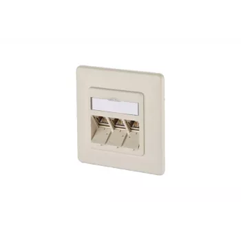 METZ CONNECT BTR IT CONNECT E-DAT modul 3x8(8) UP – įleidžiamas tinklo lizdas, 3 prievadų RJ45, CAT 6, ekranuotas, perlų baltumo (RAL 1013) 1309131001-E