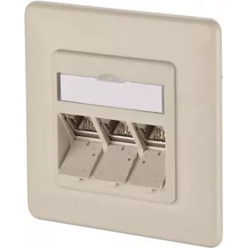 METZ CONNECT BTR IT CONNECT E-DAT modul 3x8(8) UP – įleidžiamas tinklo lizdas, 3 prievadų RJ45, CAT 6, ekranuotas, perlų baltumo (RAL 1013) 1309131001-E