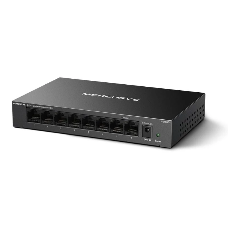MEU Mercusys MS108G 8 prievadų gigabitinės „Desktop“ jungiklis (switch)