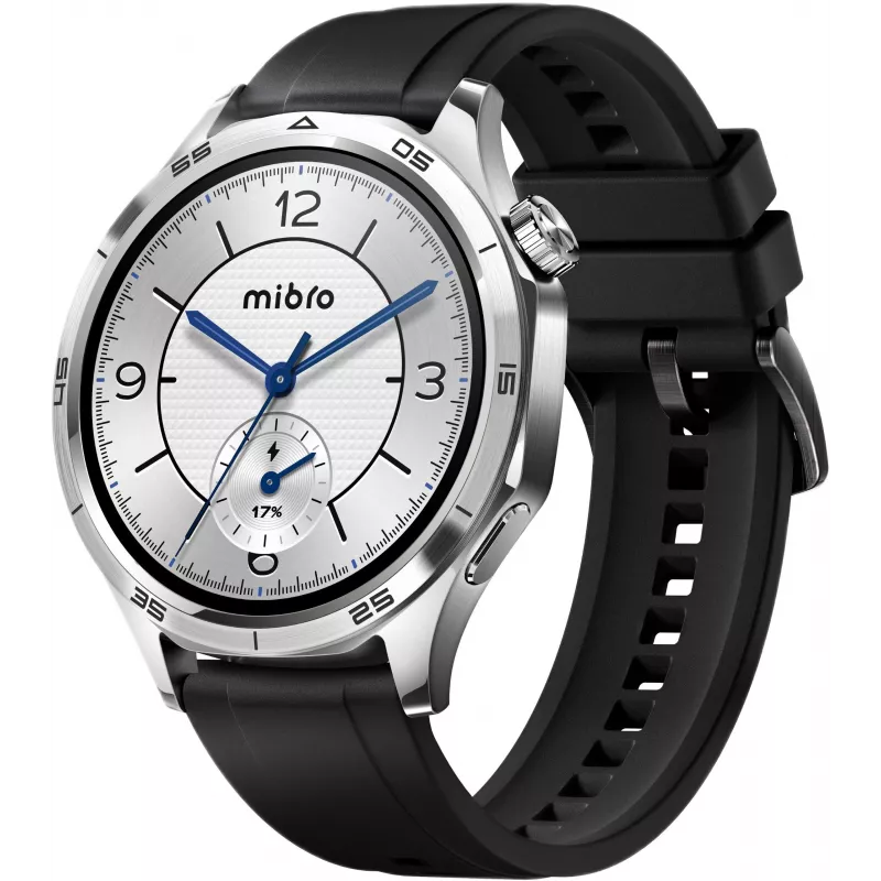 Mibro Watch GT išmanusis laikrodis su 1.75 inch HD TFT ekranu, sidabrinis (2 dirželiai)