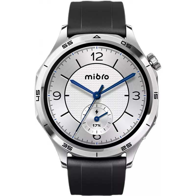 Mibro Watch GT išmanusis laikrodis su 1.75 inch HD TFT ekranu, sidabrinis (2 dirželiai)