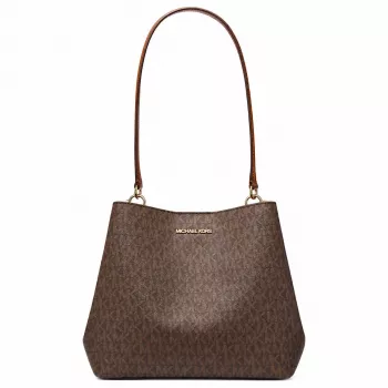 Michael Kors Freya Satchel 35S4G3FS2VBRO Brown Multi