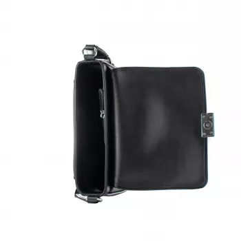 Michael Kors Jet Set Crossbody Bag Black Signature Logo-Print Coated Canvas