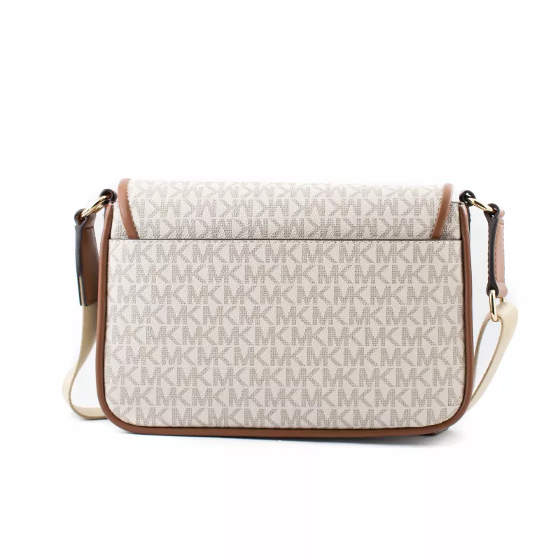 Michael Kors Jet Set Crossbody Bag Vanilla Signature Logo-Print Coated Canvas 35R5G2BM8BVAN