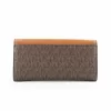 Michael Kors Jet Set Travel rudas Signature dengtos drobės portfelis-krepšys per petį 35F3GTVE7BBRO