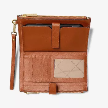 Michael Kors Jet Set Travel Continental riešinė piniginė 35F8GTVW0LLUG - Saffiano oda, lagaminas, aukso spalvos apkaustai