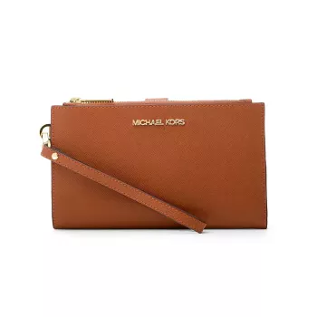 Michael Kors Jet Set Travel Continental riešinė piniginė 35F8GTVW0LLUG - Saffiano oda, lagaminas, aukso spalvos apkaustai