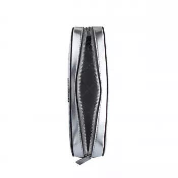 Michael Kors Jet Set Travel Crossbody Bag 35F5STTC9YSIL Sidabrinis Signature Coated Canvas