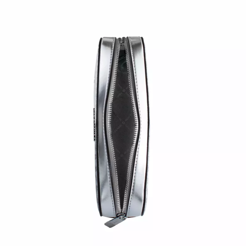 Michael Kors Jet Set Travel Crossbody Bag 35F5STTC9YSIL Sidabrinis Signature Coated Canvas