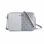 Michael Kors Jet Set Travel Crossbody Bag 35F5STTC9YSIL Sidabrinis Signature Coated Canvas
