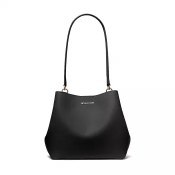 Michael Kors Jet Set Travel Crossbody Bag Black Saffiano Leather 35S4G3FS2IBLA