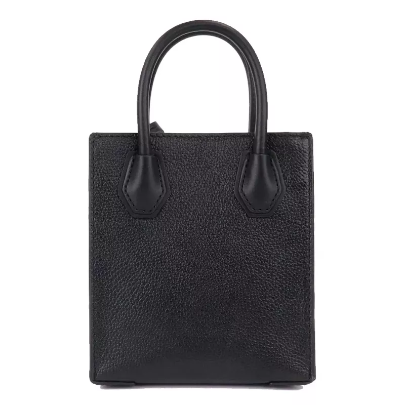 Michael Kors Jet Set Travel Crossbody Bag, Black, Signature Coated Canvas with Leather Trim, Gold-Tone Hardware, 15cm x 17cm x 6cm