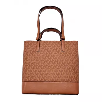 Michael Kors Jet Set Travel Crossbody Bag Luggage Brown Saffiano Leather 35S4GX9T1BLUG