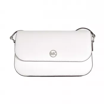 Michael Kors Jet Set Travel Crossbody Bag Optic White Saffiano Leather 35F4STVC1LOPT