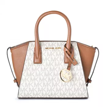 Michael Kors Jet Set Travel Crossbody Bag Vanilla Signature Coated Canvas