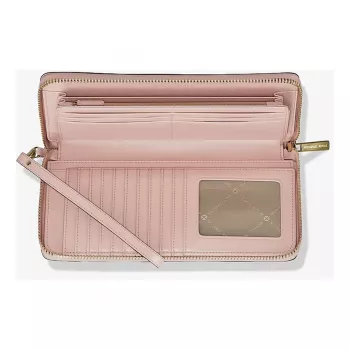 MICHAEL KORS Jet Set Travel Powder Blush Saffiano odinė riešinė 35R4GTVT3VPOW