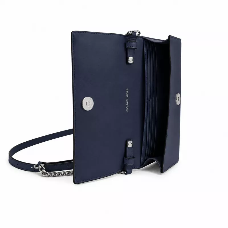 MICHAEL KORS Jet Set Travel Saffiano odinė crossbody rankinė tamsiai mėlyna