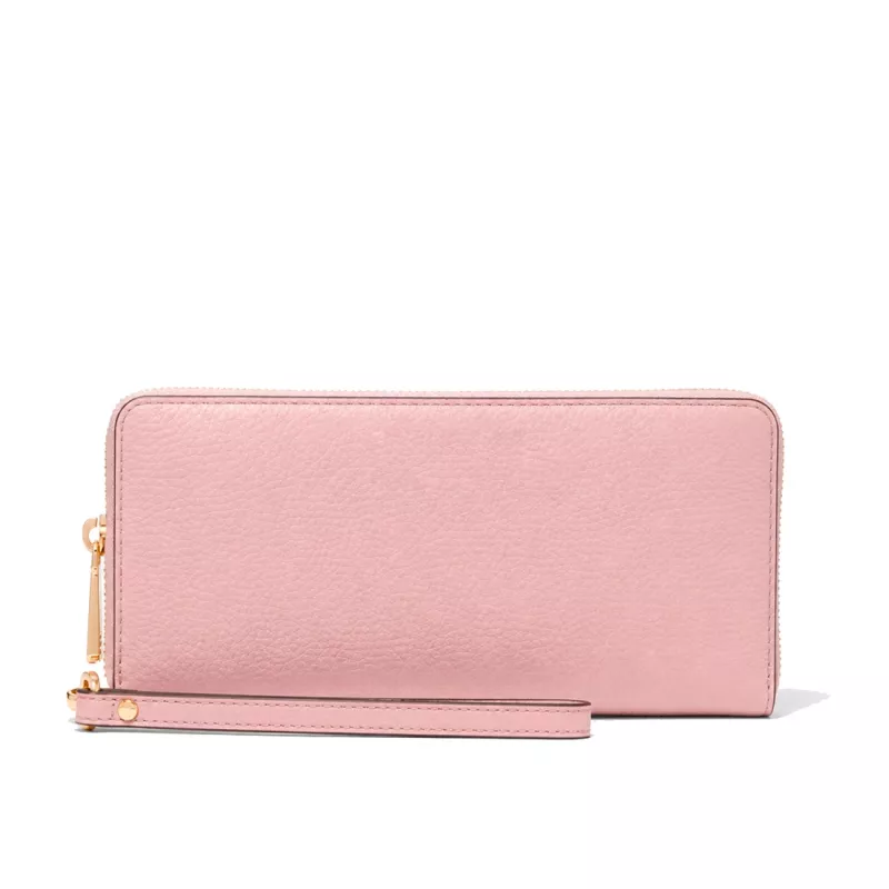 MICHAEL KORS Jet Set Travel Saffiano Leather Flat Multifunction Pouch Powder Blush (35S6GTVE9LPOW)