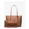 MICHAEL KORS Jet Set Travel Saffiano Leather Tote Bag Set - Luggage - Moteriška 35R3GCFT3TLUG (33x28x12cm)