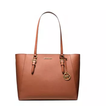 MICHAEL KORS Jet Set Travel Saffiano Leather Tote Bag Set - Luggage - Moteriška 35R3GCFT3TLUG (33x28x12cm)