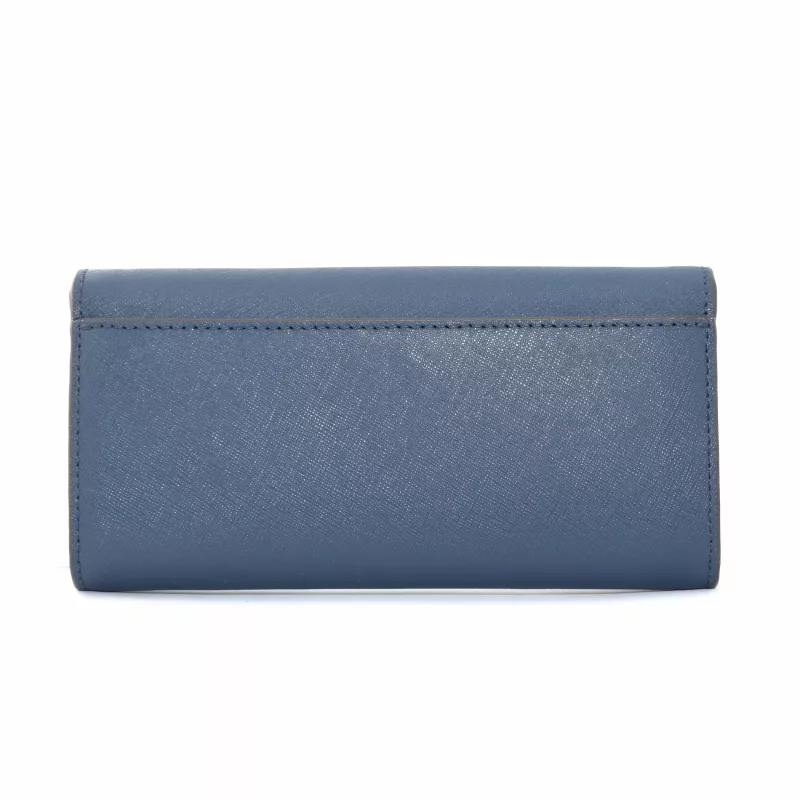 Michael Kors Jet Set Travel Saffiano Leather Wristlet Wallet Navy su aukso spalvos detalėmis