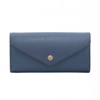 Michael Kors Jet Set Travel Saffiano Leather Wristlet Wallet Navy su aukso spalvos detalėmis