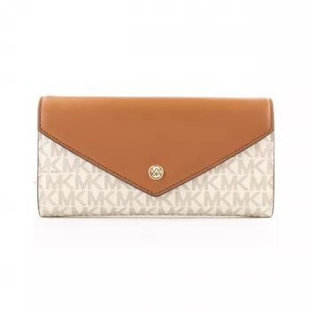 Michael Kors Jet Set Travel Vanilla Signature Coated Canvas peties krepšys 35F3GTVE7BVAN