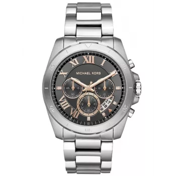 MICHAEL KORS vyriškas laikrodis MK8609 analoginis kvarcinis chronografas, 50 mm mėlynas ciferblatas ir plieninė apyrankė