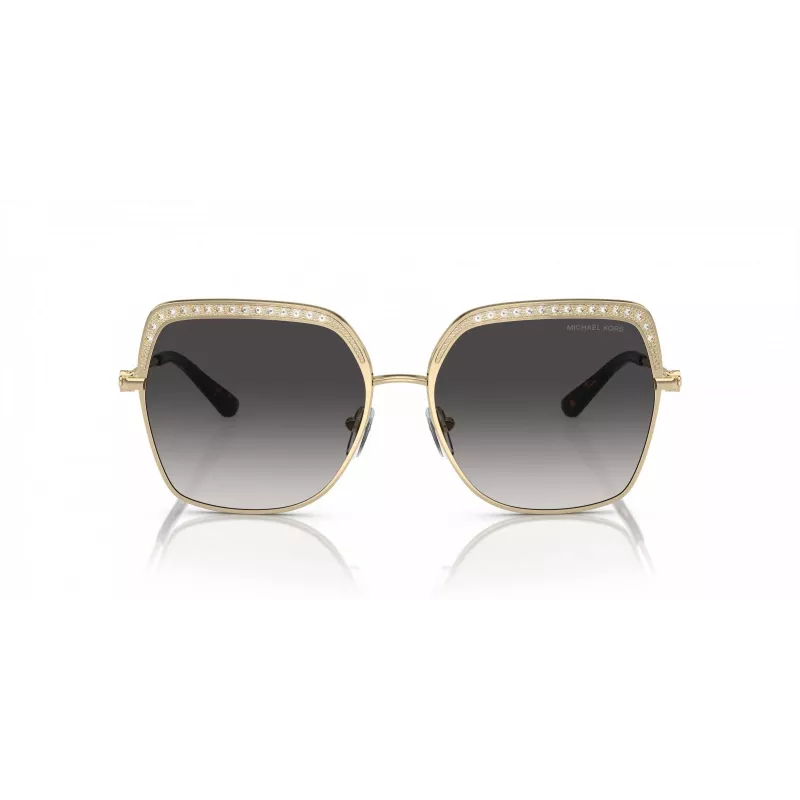 Michael Kors MK1141-10188G Moteriški Saulės Akiniai – Juodas Acetato Rėmelis, Pilki Gradientiniai Lęšiai, 57 mm
