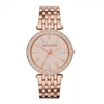Michael Kors MK3439 Moteriškas laikrodis rožinio aukso spalvos nerūdijančio plieno apyranke 39 mm