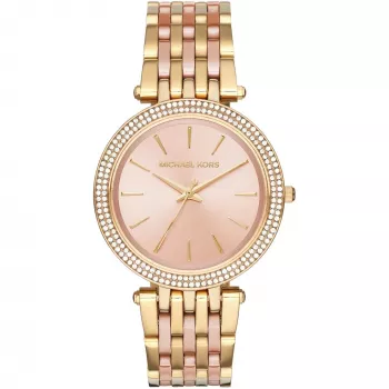 Michael Kors MK3507 Moteriškas Laikrodis Rožinio Aukso Spalvos Nerūdijančio Plieno Apyrankė su Kristalais